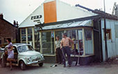 Alan Johnson & Tommy Knowles taking down the old building. 1972